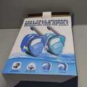 QingSong Full Face Snorkel Mask for Adults, Snorkeling Gear with Camera Mount, 180 Degree Panoramic View Snorkel Set Anti-Fog Anti-Leak (Small-Medium, 2 Pack - Black+Pink)