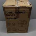 POWSAF Towel Warmer, Luxury Towel Warmers for Bathroom, Large Blanket Heater Bucket, Aroma Tray for SPA, Auto Timer and Protection Feature, Fits Oversized Towels, Blankets, Bathrobes, PJs, and More