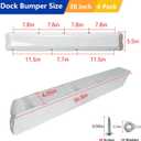 DEDU Dock Bumpers 24/38/48/72 Inch, Boat Dock Bumpers Heavy Duty Post Bumpers, Dock Fender Bumper Guards PVC for Horizontal and Vertical with Screws and Washers (Black/White/Gray) -1/2/4 Pack