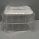 DreamTribe Stackable Classified Multipurpose Portable Organizer- 2-Layer Clear Organizer with Adjustable Compartments for Doll Clothes&Tiny Toys,Stationery, Art Craft,Hair Accessories