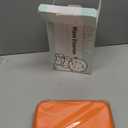 Wipes Dispenser, Wipe Holder for Baby & Adult, Seposeve Refillable Wipe Container, Keeps Wipes Fresh, One-Handed Operation. Non-Slip, Easy Open/Close Wipes Pouch Case, Orange