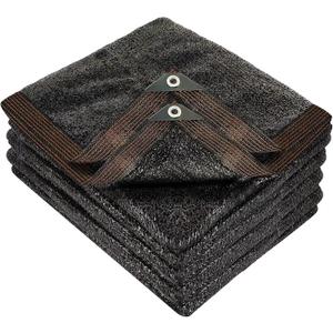 winemana 50% Black Shade Cloth, 14 x 20 FT Durable Mesh Tarp with Grommets, Garden Sunblock Shade Cloth Shading Antifreezing for Plants Cover, Greenhouse, Barns Kennel, Patio, Tomatoes