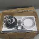 Ohniyou Ceiling Fans with Lights, 42'' Low Profile Ceiling Fan with Light and Remote/APP Control, Modern Flush Mount Ceiling Fan for Indoor Bedroom Kitchen, Dimmable, Qiuet DC Motor, Black