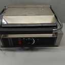 Commercial Panini Grill Grooved Press Sandwich Maker Industrial Panini Machine Single Grill Big (Big Ribbed Top And Bottom)