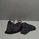 ZAFUL Women's Spaghetti Strap Tankini Swimsuits V Neck Tummy Control Tie Side Thong Bikini Swimsuits 2 Piece Bathing Suits (Small, black)