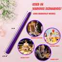 NIKY 10 inch Taper Candles Set of 12 Unscented Dripless Candlesticks 8 Hours Long Burning for Home Decoration Wedding Parties and Special Occasion Purple