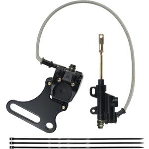 PRO BAT 12mm Hydraulic Rear Disc Brake Caliper System + Pad Assembly for SDG SSR 107cc 110cc 125cc 140cc PIT PRO Dirt Bike (Black)