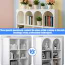 8-Pack Arch Corner Inserts Compatible with IKEA KALLAX, Modern Arched Cube Organizer Decor, Precurved Arch Way Kit, Peel and Stick for Home Office and Bookshelf Transformation