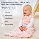 Unnivoll Baby Sleep Sack 6-12 Months 1.0 Tog Micro Fleece Baby Wearable Blanket Microfleece Sleeping Sack with 2-Way Zipper for Newborn Infant Pink & White Unicorn