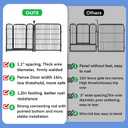 ADAVIN 24 in(H) Garden Fence with Gate, 14 Panels Heavy Duty Iron Metal Animal Barrier Fence, Camping Fence, Garden Fences and Borders for Dogs,Total 34.5 Ft(L), Black