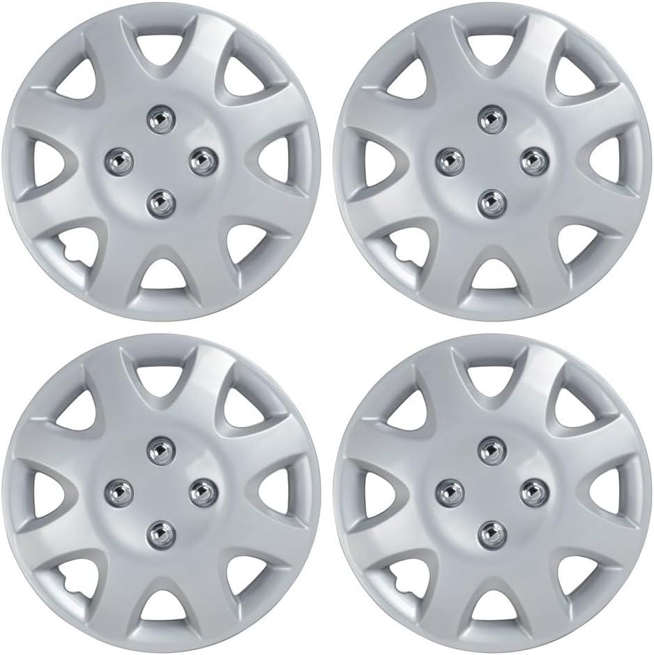 BDK 4-Pack Premium 14" Wheel Rim Cover Hubcaps Fits Japanese JDM Vehicles OEM Style Replacement Snap On Car Truck SUV Hub Cap - 14 Inch Set (Set of 4)