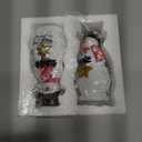 OneBird 2pcs Christmas Snowman Figurines 6in - Resin Outdoor Indoor Decoration, Holiday Snowman Statues for Patio Lawn Yard, Birthday Gifts for Women Mom Grandma