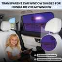 ZATOOTO Honda CRV Sun Shade 2017-2022, UV Protection & Anti-Glare | Semi-permeable Static Cling, Bluish-Purple Film | Block Harsh Sunlight | For Baby | Rear Window Sun Shade with Storage Bag