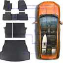 powoq Fit 2019 2020 2021 2022 2023 Toyota RAV4 Cargo Mat TPE Trunk Mat Car Floor Mat Backrest Mat for 2019 2020 2021 2022 2023 Toyota RAV4 Accessories (Rear Trunk Mat + Backrest Mats + Floor Mats)