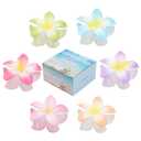 Matte Flower Hair Claw Clips for Women, 6PCS Large Clips with Strong Hold for Thick Hair, Cute Daisy Design (Style B)