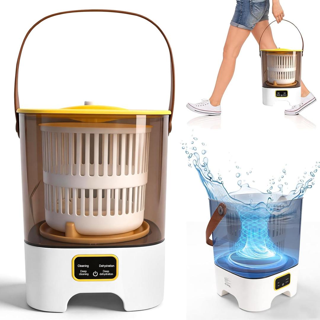 Portable Mini Washing Machine,With blueLight and Dehydration Function,3.6L Capacity Underwear Washing Machine,DeeplyClean Underwear & Small Clothing,Mini Washer Suitable for Family, Hotel,Camping
