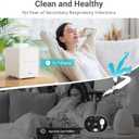 Livatro Stainless Steel Humidifier, 3L Warm Mist Humidifier, Easy Clean with Warm Steam Humidifier, Healthy Air Mist Humidifiers for Bedroom Living Room, with Sleep Mode and Auto-off Setting