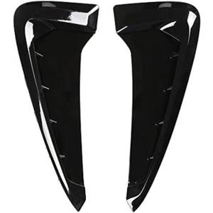 2Pcs for BMW X5 Side Vent Trim F15 X5M F85 Fender Side Vents Mesh ABS Sticker Hole Shark Grille (Black)