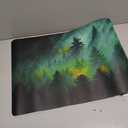 Britimes Green Forest Desk Mat Nature Trees Deak Pad Non-Slip PU Leather Large Keyboard Mouse Pad Office Desktop Accessories for Office,Work,Home Decor(31.5"X15.7")