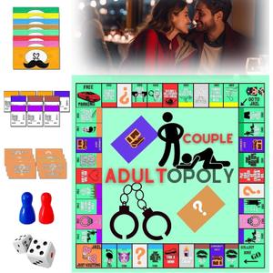 Adult Board Game,Couple Adult Opoly Board Game,Adult Couples Board Games,Couples Adults Board Games,Couples Game Cards Board Game Props,Date Night Ideas,Couples Date Night Games