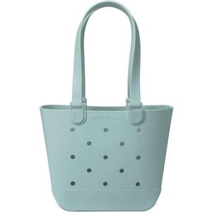 Simple Modern Medium Beach Bag | Waterproof Getaway Rubber Tote with Zipper Pocket for Travel, Pool, Boat, Groceries, Sports | Sea Glass Sage