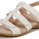 Vionic womens Amber Pearl Ankle Straps (9, Cream White Faux Leather)