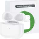 Wireless Charging Case for AirPods 3rd Gen, Compatible with Apple AirPods 3rd Generation, Bluetooth Pairing Sync Button, White, Case for Wireless Charging, Protects AirPods Case