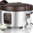 13.8 QT Large Commercial rice cooker 65 cups cooked 32 cups uncooked rice Commercial Electiric Rice Warmer for 18-28 people, with One-Touch Operation