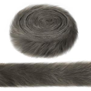 Syhood 2 Inches Wide Christmas Faux Fur Ribbon Trim Fabric Roll for Christmas Tree Decoration or Wreath Bows Craft, 120 Inches Long (Coffee, 2 Inch)