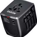 Travel Converter Adapter Voltage Converter that Steps Down 220 Volts to 110 Volts for use in Over 200 Countries,Including The U.S., U.K., Europe, and Australia