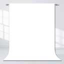 White Background for Photography, Photobooth Professional Photo Backdrop Curtains, Studio Portrait Video Teams Photo op Backdrop Solid Color Backdrops for Photography 6x9FT