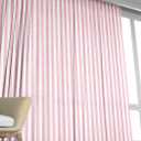 Stripe Window Drapes Curtain Stripe Pink Striped Light Pastel White Abstract Rod Pocket Drapes Curtain for Living Room Home Decor 26x84 Inches 2 Panels