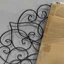 Glitzhome Black Metal Wall Art Decor, 23”H Floral Iron Wall Decor with Ornamental Scroll Design, Indoor Outdoor Wall Accent for Garden Porch Patio