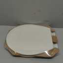 Bemis 500EC Durable Wood Toilet Seat with Easy Clean Hinges, Made in USA, Round, Biscuit