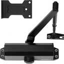 SOPHIA Automatic Door Closer Commercial, Auto Door Closer for Home Size 3 DK500, 3H Fire-Rated Hydraulic Door Closer Residential & Life Size Fitting Template, UL Listed, ANSI Grade 3, Matte Black
