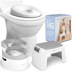 Jool Baby 3-Piece Potty Training Kit - Includes Toddler Potty Chair, Potty Seat for Toilet & Step Stool