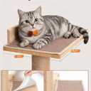 80.3" Tall Cat Tree for Wall, 5 Tier Floor to Ceiling Cat Tree, Adjustable Wall Mounted Cat Tree with 15.7" Top Perch Bed for Large Adult Cats