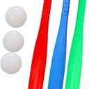 TOYANDONA 6pcs Kids Outdoor Baseball Practice Toys Children Toddlers Baseball Bats Baseballs Batting Skill Training Kids Toddlers