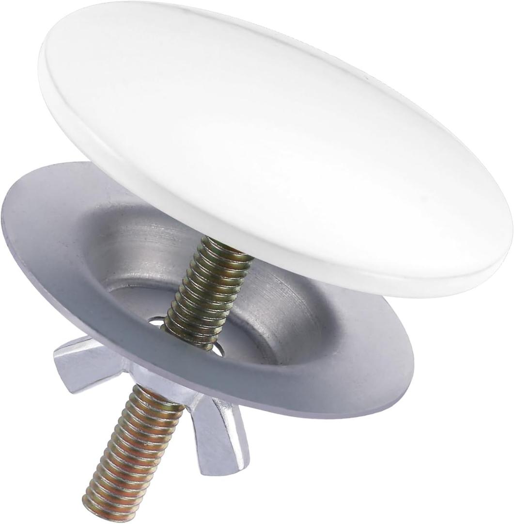 Kitchen Sink Hole Cover, Faucet Hole Cover for Kitchen Sink, Tap Hole Plate Stopper Cover Blanking Brass Metal Plug, Bright White