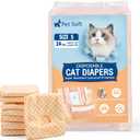 Pet Soft Disposable Cat Diapers - Female Dog Diapers for Cats & Dogs in Heat Period or Urine Incontinence, Doggie Diapers Ultra Absorbent Leak-Proof Puppy Diapers 24pcs (Orange, S)