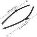 XQSMWF 2228201145 Front Windshield Wiper Blade Set w/Heated Compatible with Mercedes S450 S550 S550e S560 2015 2016 2017 2018 2019 2020# A2228201145 222-820-11-45