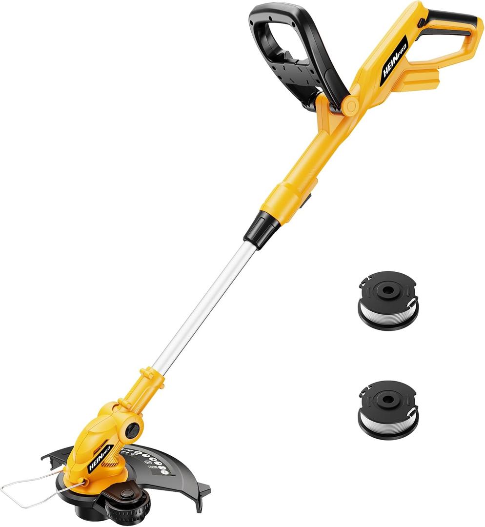 Cordless String Trimmer Compatible with Dewalt 20V MAX Battery, 12-Inch Weed Wacker Cordless Auto Line Feed,Electric Weed Eater Battery Powered Grass Trimmer w/2 Line Spools(Tool Only)
