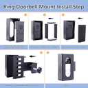 Anti-Theft Video Doorbell Mount, No Drill Ring Doorbell Holder for Apartment Hotel Rental Homes, Compatible with Ring Wireless Video Doorbell 4/3/3 Plus/2/1/Pro/2021/(2020 Release)