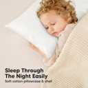 KeaBabies Toddler Pillow with Pillowcase, Jumbo 14X20 - Soft Organic Cotton Toddler Pillows for Sleeping - Machine Washable - Perfect for Travel, Toddler Bed Set (Soft White)