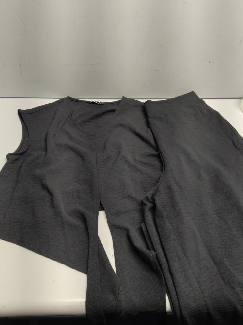 PRETTYGARDEN Women's Summer 2 Piece Outfits 2026 Cap Sleeve Ruched Slim T Shirt Ribbed Knit Wide Leg Pant Sets Tracksuit M