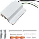 White 1-Pack H Track Floating Canopy Connector for Track Lighting Accessories H Track System, Energize The Rails