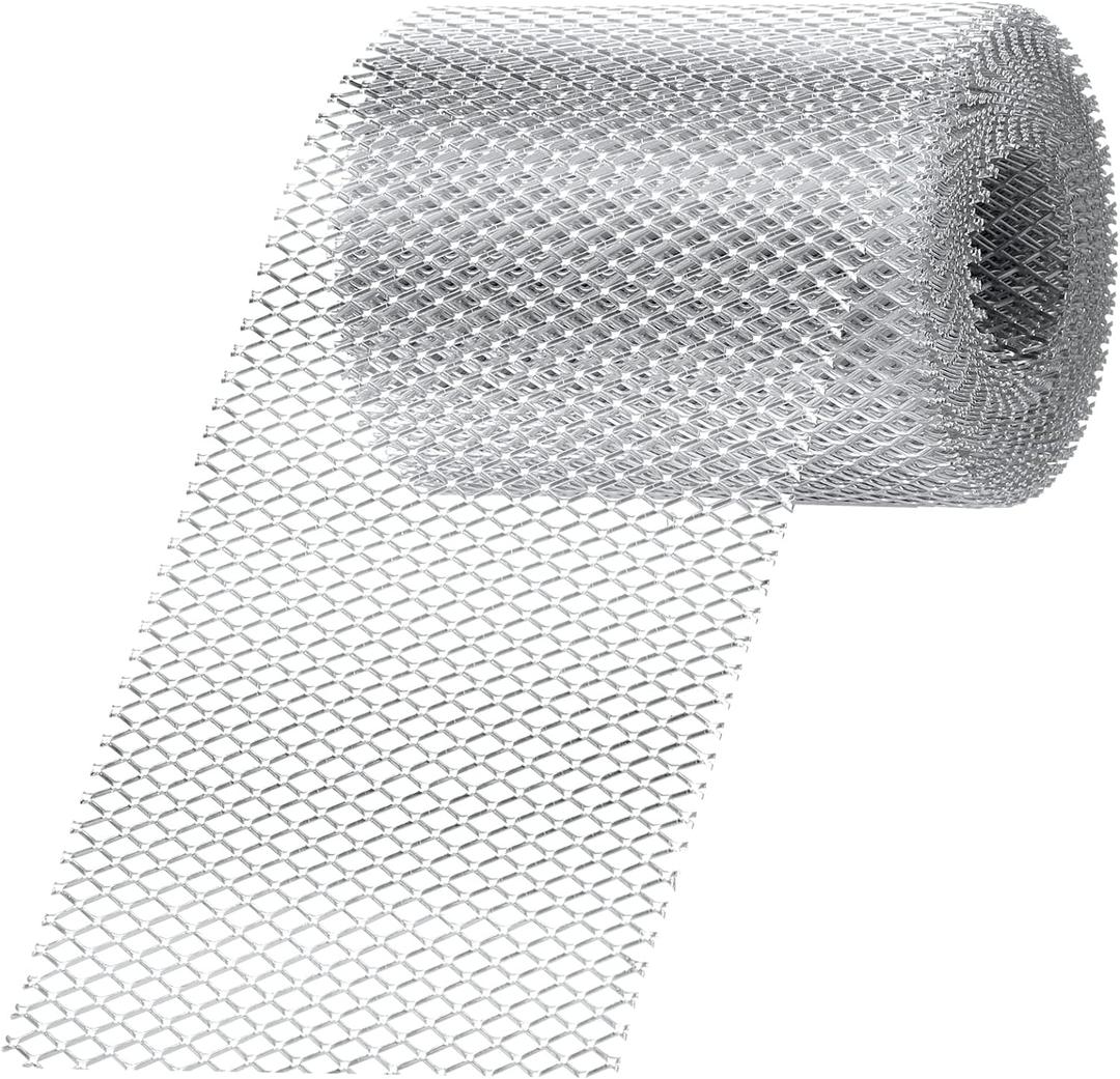 Gutter Guard Mesh 5 Inch x 20 Feet Aluminum Gutter Guard from Leaves Gutter Covers Screen Leaf Gutter Guard Protection for DIY Cutting Leaf Rain Gutter Guards, Silver