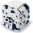 Heated Blanket Queen Blanket - Fast Heating Electric Blanket, Soft Flannel Heated Queen with 4 Time Settings,10 Heating Settings, Warm Gifts for Women & Mom & Grandma(84"x90"Cow Print Blue) (06 - Blue Ombre-white)