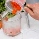 Replacement Stirring Cup & Blade with Steaming Basket for EVLA'S Baby Food Maker - White