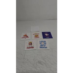Sunny Marshmallow The Foodie Camper- 6 Pack of Greeting Cards-Includes 2 Scratch-off joke cards